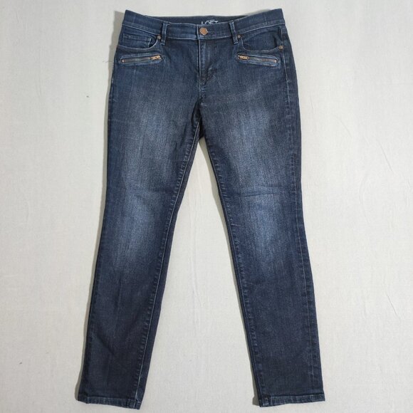 LOFT Ann Taylor Jeans women's size 28(30)/6 P indigo blue colour Modern Skinny - Picture 1 of 14